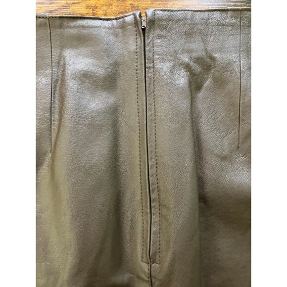 Bagatelle brown leather pencil mini skirt - Picture 5 of 10